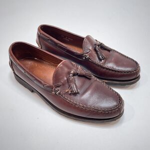 Allen Edmonds Loafers Mens 9.5 Brown Leather Kingfield Tassel Slip On.
